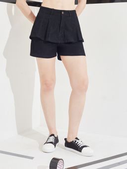 DOLCE CRUDO - Black Solid/Plain Shorts