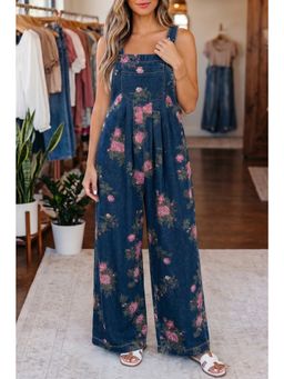 Errabelly - Blue Floral Sleeveless Dungarees