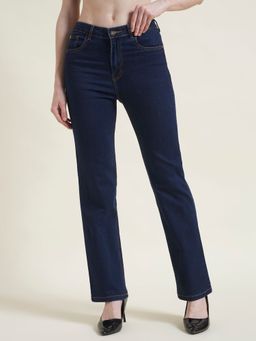 Beatnik - Blue Solid/Plain High Waist Jeans