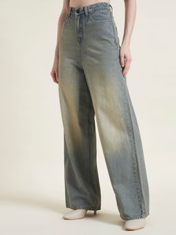 Beatnik - Blue Solid/Plain High Waist Jeans