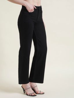 Beatnik - Black Solid/Plain High Waist Jeans
