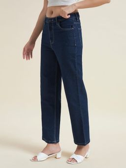 Beatnik - Blue Solid/Plain High Waist Jeans