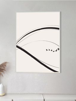 Nestroots - Modern Black And White Abstract Canvas Printed Wall Painting