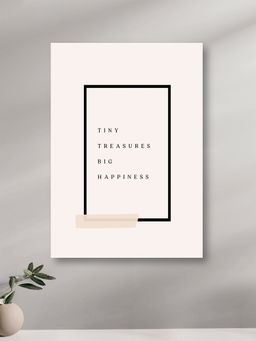 Nestroots - Scripted Happiness Canvas Wall Art Motivation Inspirational Wall Painting