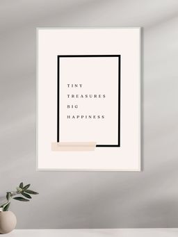 Nestroots - Scripted Happiness Canvas Wall Art Motivation Inspirational Wall Painting