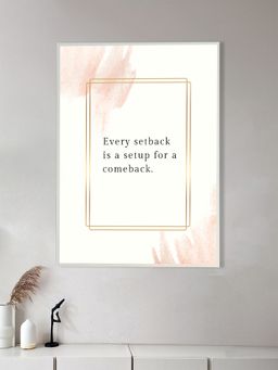 Nestroots - Empowering Comeback Canvas Wall Art Motivation Inspirational Wall Painting