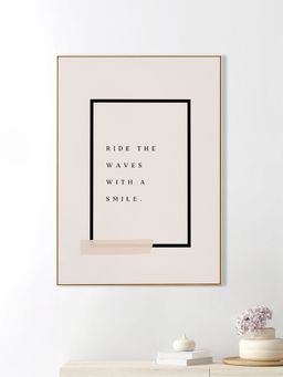 Nestroots - Smile And Ride The Waves Canvas Art Motivation Inspirational Wall Painting