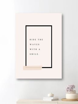 Nestroots - Smile And Ride The Waves Canvas Art Motivation Inspirational Wall Painting