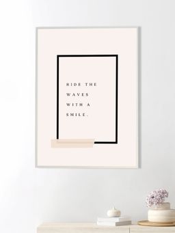 Nestroots - Smile And Ride The Waves Canvas Art Motivation Inspirational Wall Painting