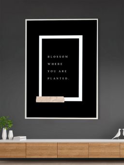 Nestroots - Bloom And Thrive Framed Canvas Art Motivation Inspirational Wall Painting