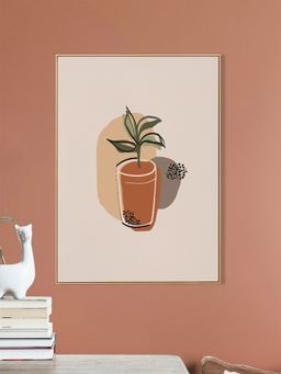Nestroots - Elegant Green Plant Canvas Art Printed Wall Painting