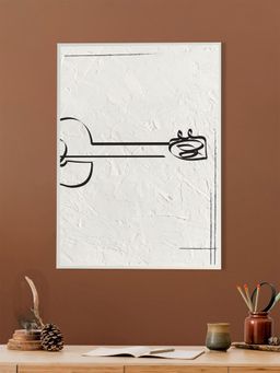 Nestroots - Guitar Drawing Canvas Wall Art Printed Wall Painting
