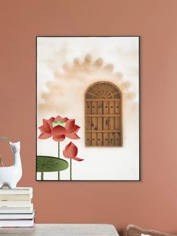 Nestroots - Lotus Door Canvas Wall Art Printed Wall Painting