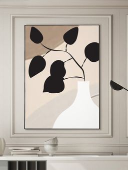 Nestroots - Elegant Monochrome Vase Canvas Art Abstract Painting