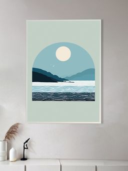 Nestroots - Ocean And Mountains Canvas Art Painting