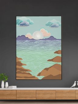 Nestroots - Tranquil Ocean Scene Canvas Art Print Wall Painting