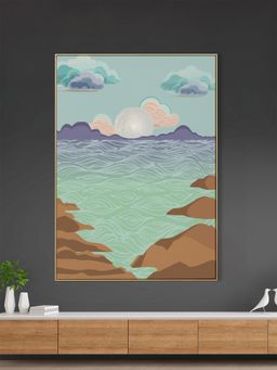 Nestroots - Tranquil Ocean Scene Canvas Art Print Wall Painting