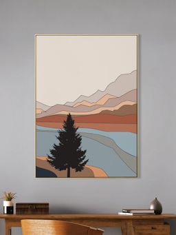 Nestroots - Serene Tree Mountains Canvas Art Print Wall Painting