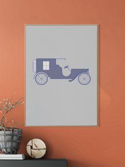 Nestroots - Purple Vintage Car Abstract Canvas Art Printed Wall Painting