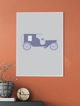 Nestroots - Purple Vintage Car Abstract Canvas Art Printed Wall Painting