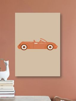 Nestroots - Red Vintage Car Abstract Canvas Art Printed Wall Painting