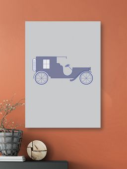 Nestroots - Red Vintage Car Abstract Canvas Art Printed Wall Painting