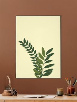 Nestroots - Vibrant Green Leaves Framed Print Canvas Art Wall Painting
