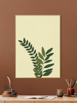 Nestroots - Vibrant Green Leaves Framed Print Canvas Art Wall Painting