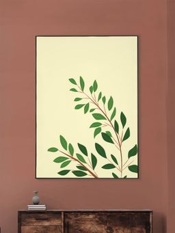 Nestroots - Bright Green Leaves Framed Print Canvas Art Wall Painting