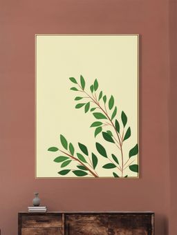Nestroots - Bright Green Leaves Framed Print Canvas Art Wall Painting