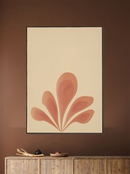 Nestroots - Vibrant Pink And Orange Flower Print Canvas Art Wall Painting