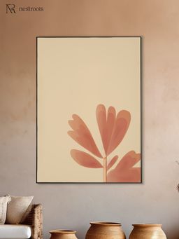Nestroots - Bright Pink And Orange Flower Print Canvas Art Wall Painting