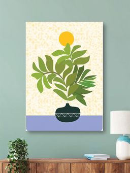 Nestroots - Serene Sunlit Plant Art Canvas Wall Painting