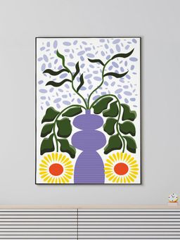 Nestroots - Vibrant Floral Vase Wall Art Canvas Wall Painting