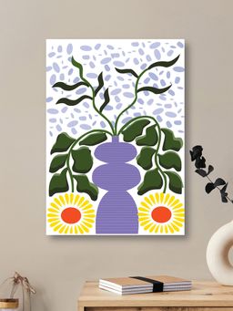 Nestroots - Vibrant Floral Vase Wall Art Canvas Wall Painting