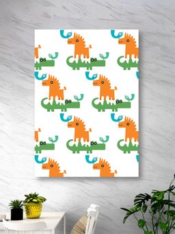 Nestroots - Playful Pumbaa From Lion King And Alligator Canvas Wall Painting