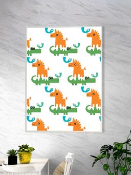 Nestroots - Playful Pumbaa From Lion King And Alligator Canvas Wall Painting