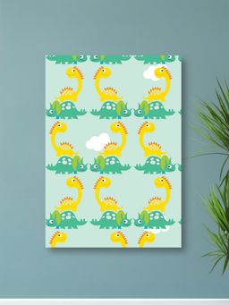Nestroots - Playful Cartoon Dinosaur Canvas Art Canvas Wall Painting