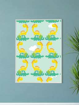 Nestroots - Playful Cartoon Dinosaur Canvas Art Canvas Wall Painting