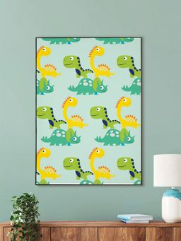 Nestroots - Colorful Dinosaur Pattern Canvas Art Canvas Wall Painting