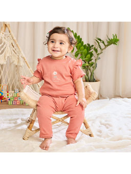 Softsens Baby - Rust Ribbed Trouser with Lace