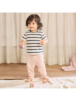 Softsens Baby - Peach Ribbed Trouser with Lace