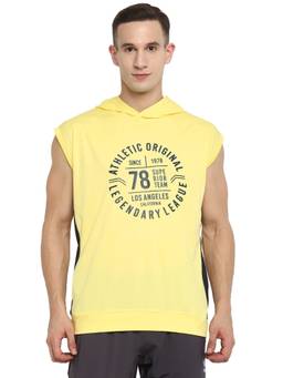 Off Limits - Men Pol Athletic Yellow Sl Hood Tank