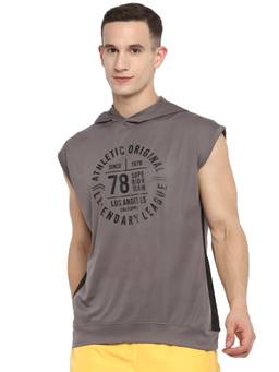 Off Limits - Men Pol Athletic Grey Sl Hood Tank