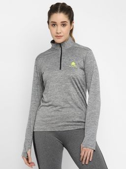 Off Limits - Wmn Mel Hn Zip Black Full Sleeve T-Shirt