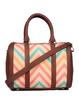 Zouk - Womens Pink Printed Vegan Leather Handbag