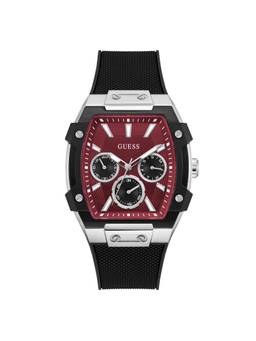 Guess - Rectangle Red Dial Analog Men Watch (GW0956G1) (M)