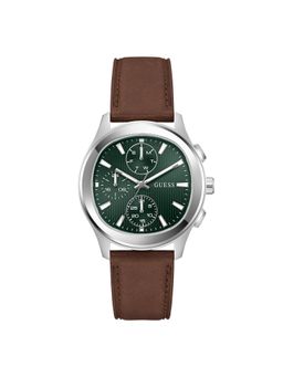 Guess - Square Green Dial Analog Men Watch (GW1049G1) (M)