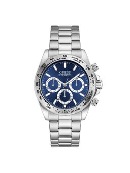 Guess - Round Navy Blue Dial Analog Men Watch (GW1058G7) (M)