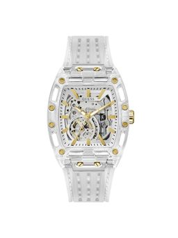 Guess - Rectangle Silver Dial Analog Men Watch (GW1073G2) (M)